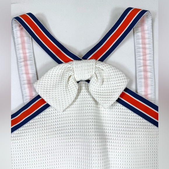 JANIE & JACK Girls Waffle Bow Dress Drop Waist Halter Tennis Sport 10 Activewear - Picture 4 of 12